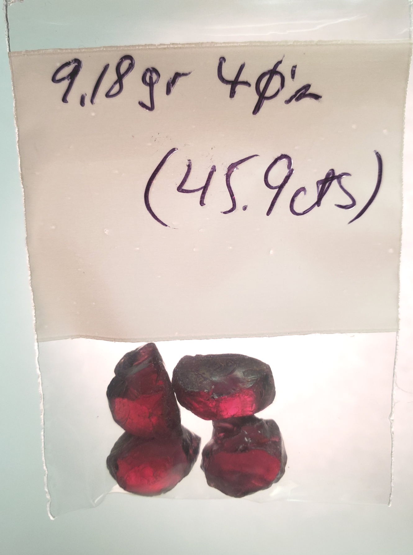 rhodolite garnet rough
